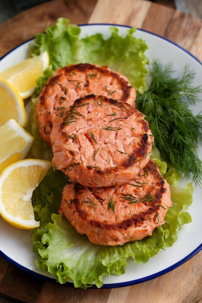 Lemon Dill Salmon Burgers