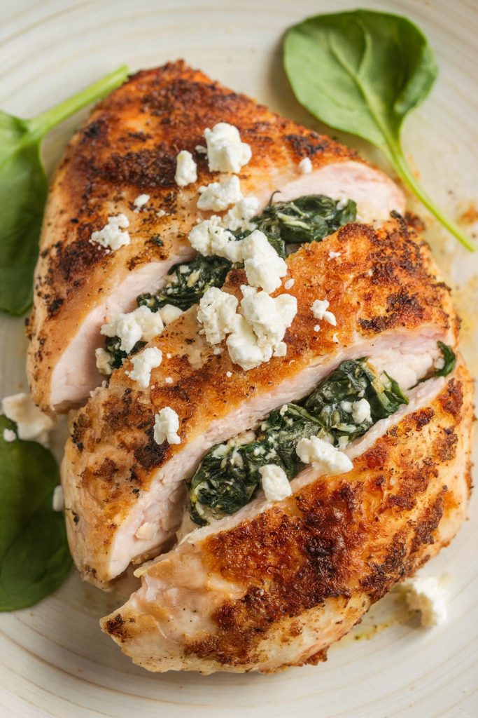 Spinach and Feta Stuffed Chicken Breast