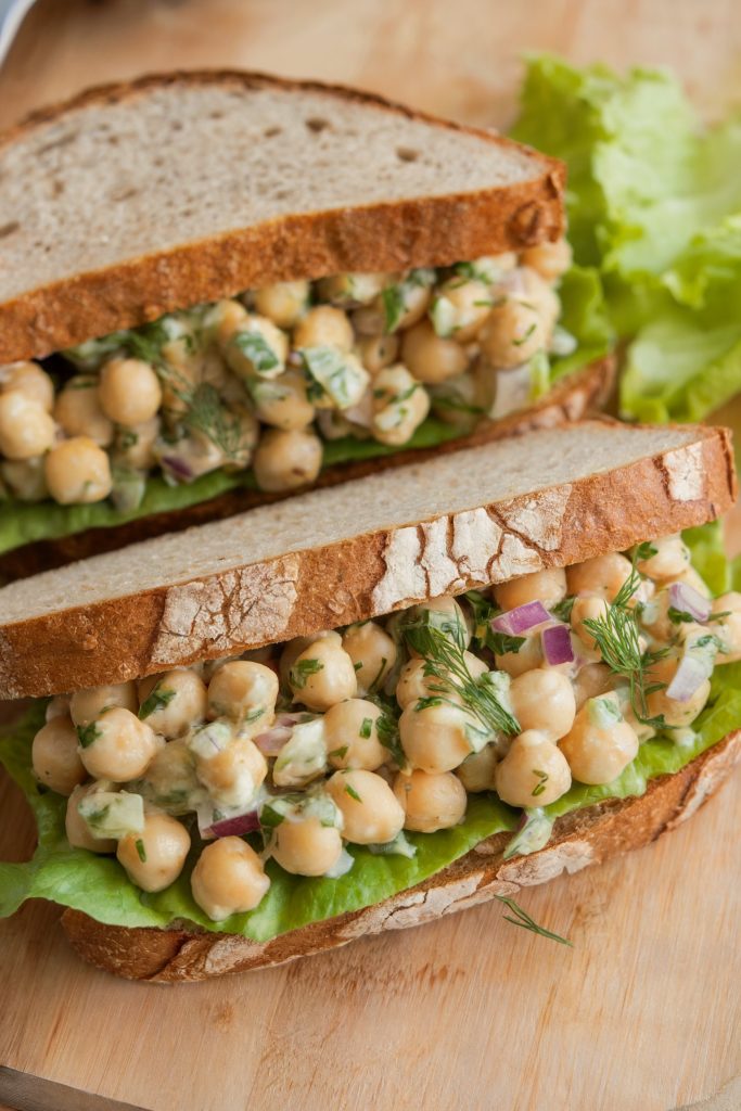 Mediterranean Chickpea Salad Sandwiches