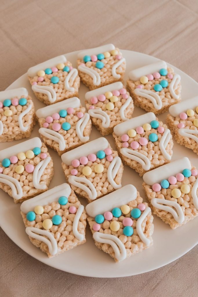 Diaper-Shaped Rice Krispie Treats