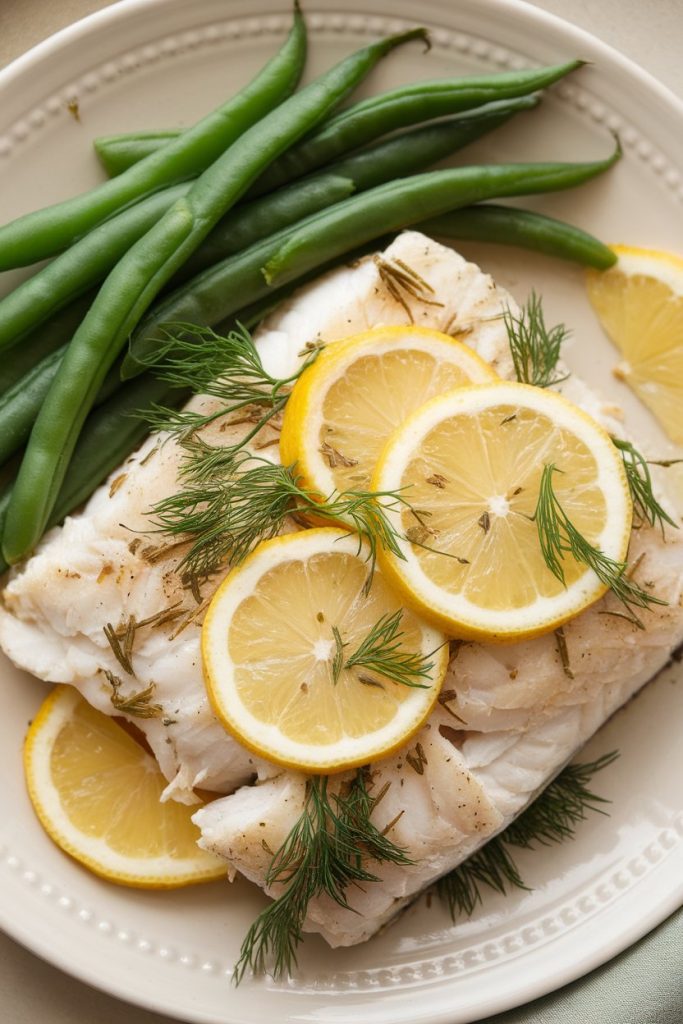 Baked Cod with Lemon and Dill