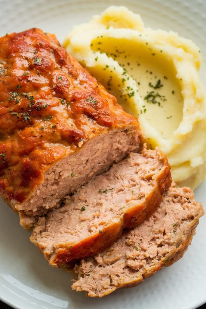 Turkey Meatloaf with Mashed Potatoes