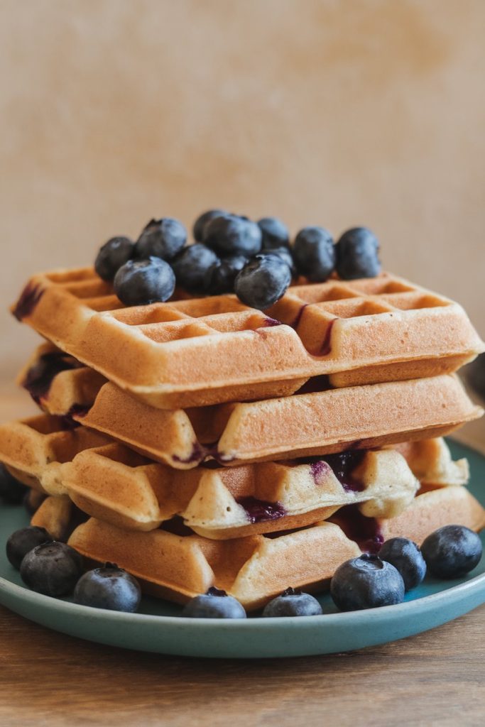 Blueberry Waffles (without added sugar)