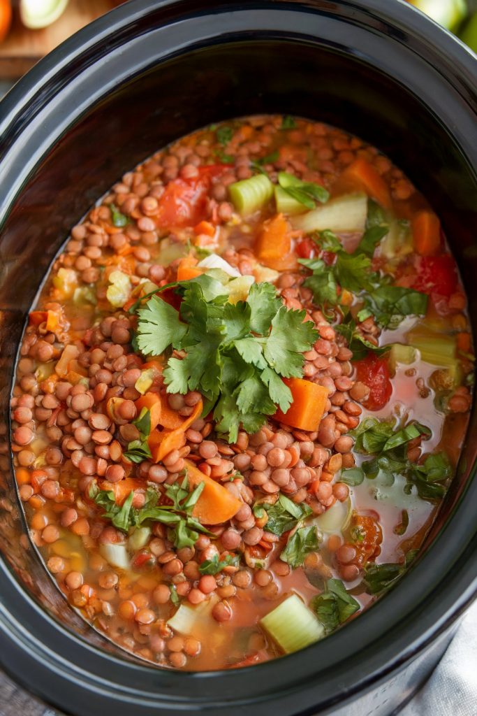 Crockpot Vegetarian Lentil Soup