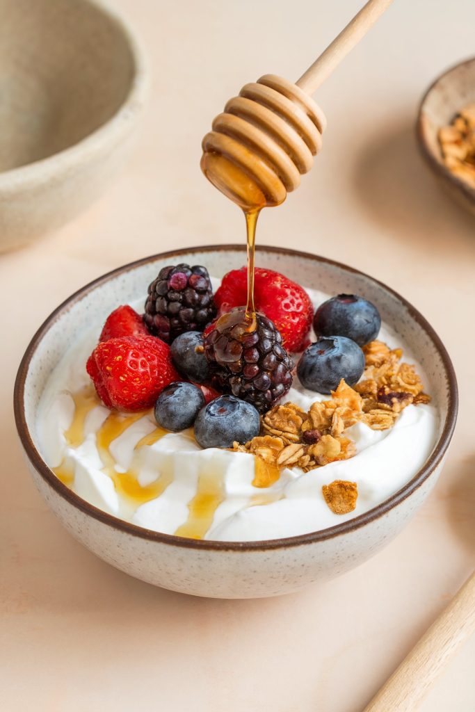 Greek Yogurt With Berries and Honey