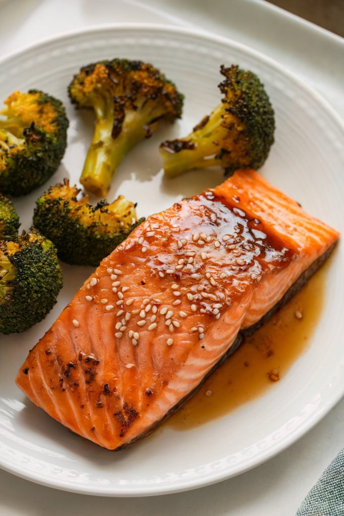 Salmon Teriyaki With Roasted Broccoli