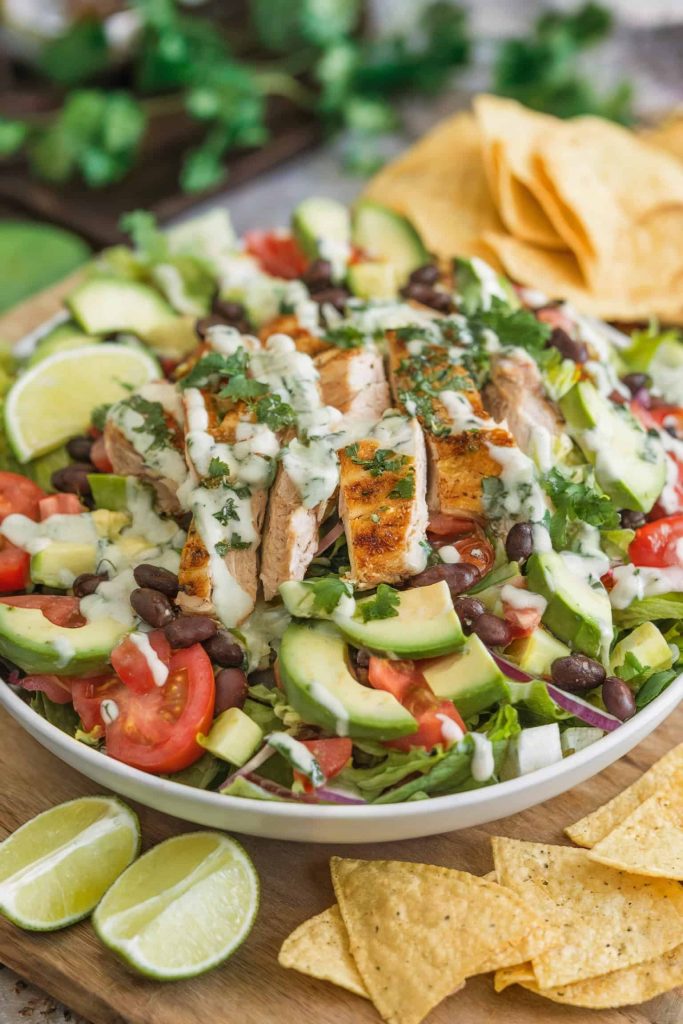 Mexican Chopped Salad With Cilantro Lime Dressing