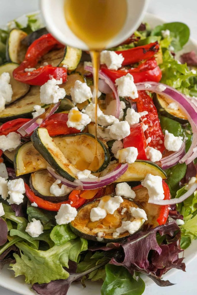 Roasted Vegetable Salad With Goat Cheese and Honey Vinaigrette