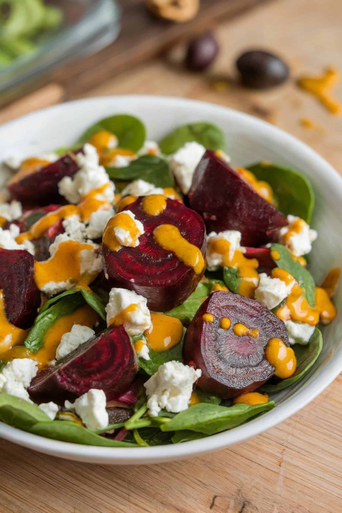 Beetroot and Feta Salad With Orange Vinaigrette