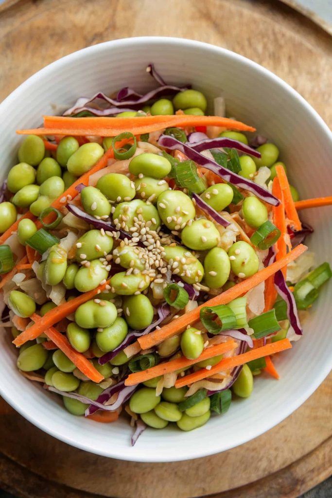 Asian Edamame Salad With Sesame Ginger Dressing
