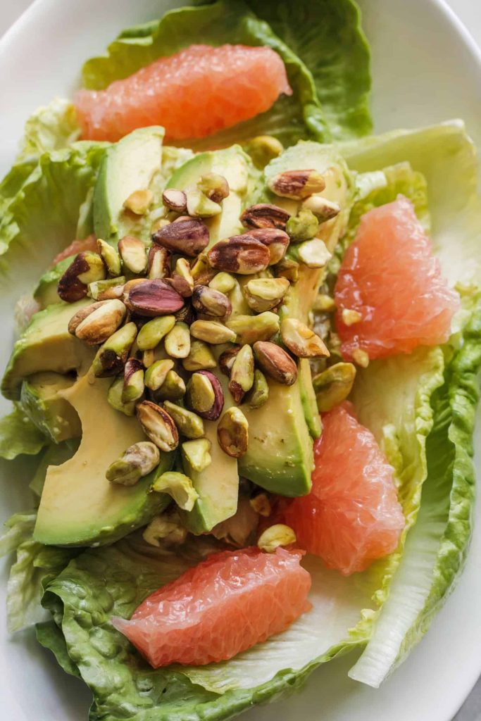 Avocado and Grapefruit Salad With Pistachios and Honey Vinaigrette