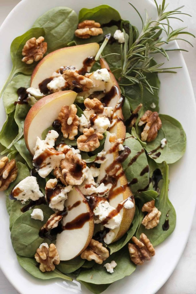 40. Pear and Gorgonzola Salad With Walnuts and Balsamic Vinaigrette