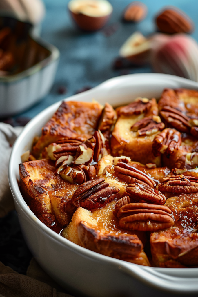 Low-Carb Maple Pecan French Toast Casserole