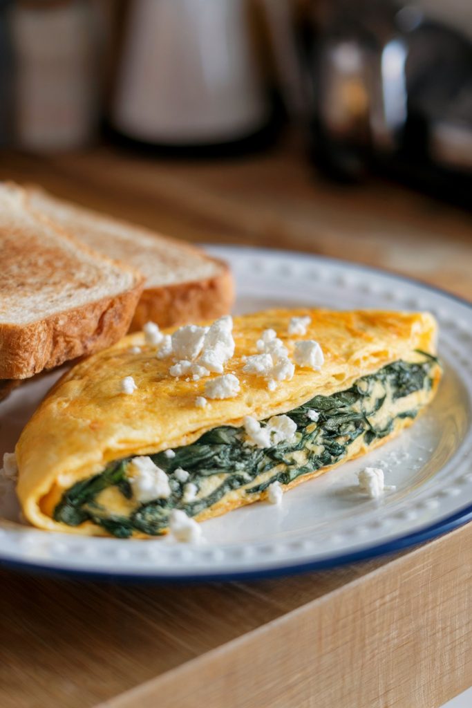 Omelet with Spinach and Feta