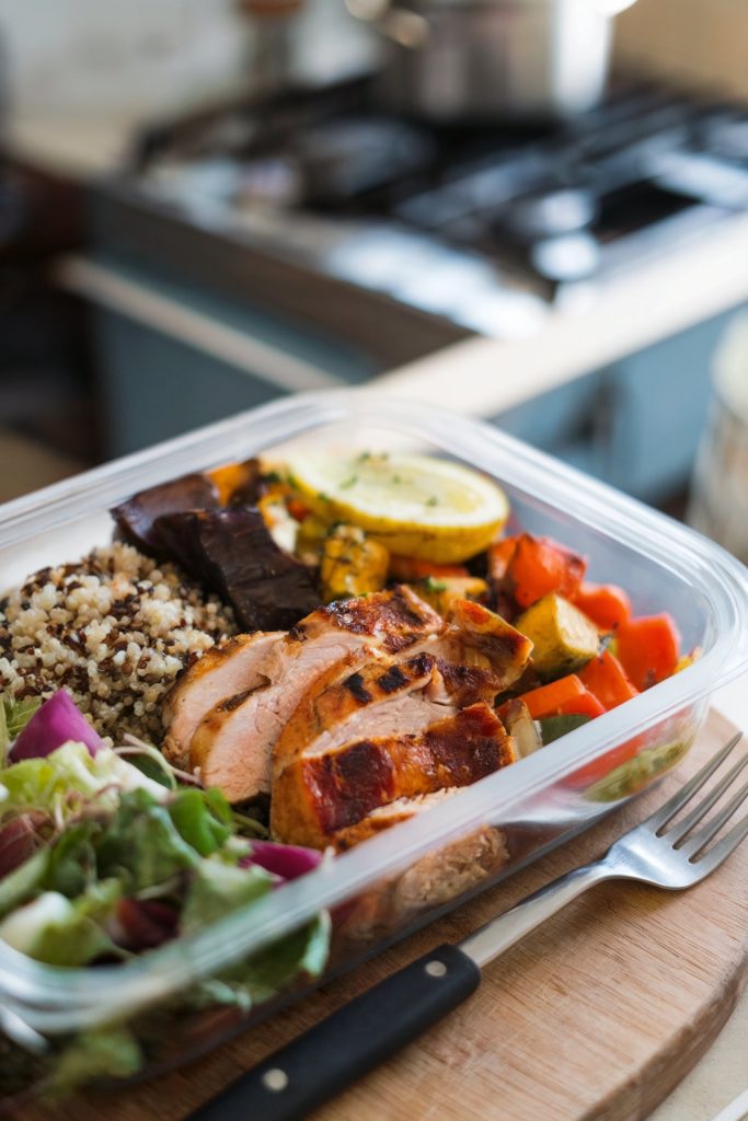 Meal made with leftovers