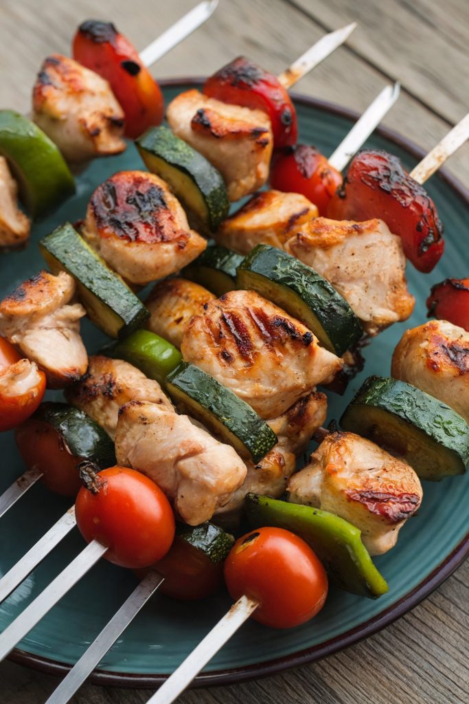 Chicken and Vegetable Skewers