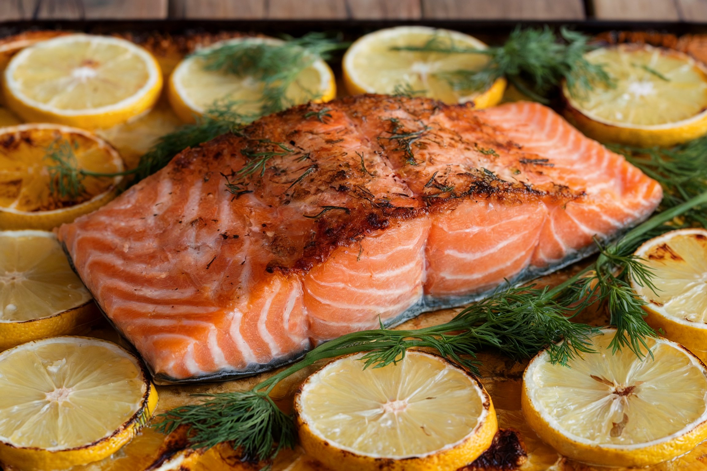 Baked Salmon with Lemon and Dill