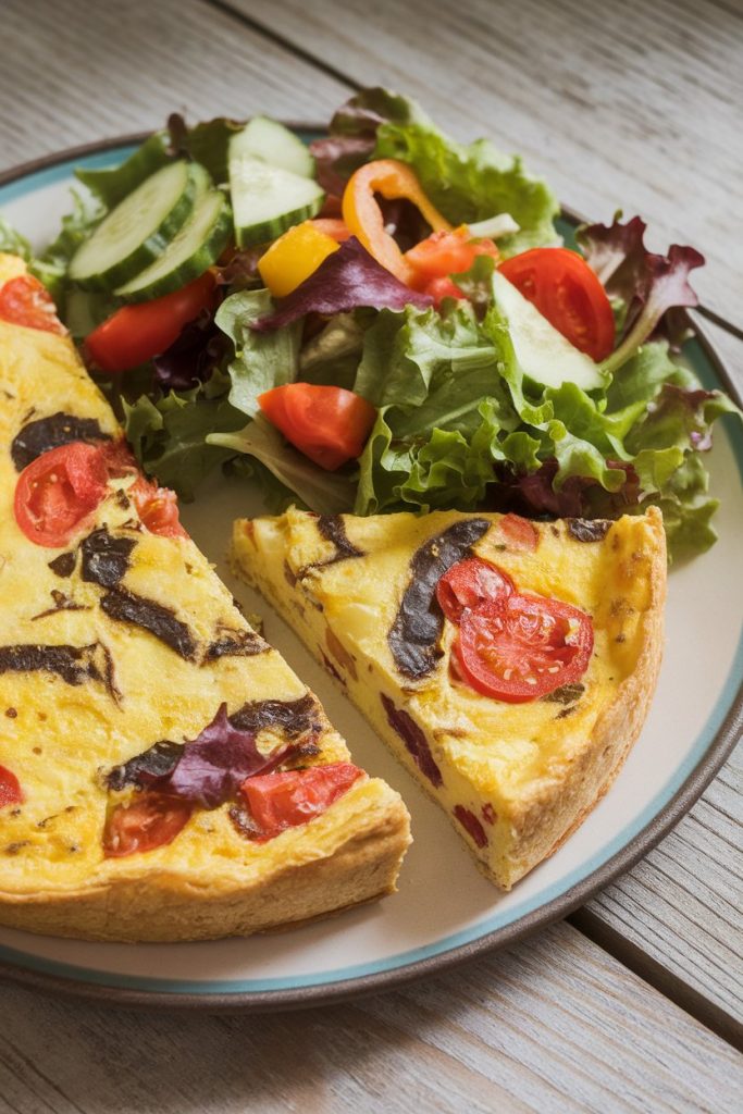 Leftover Frittata with Side Salad