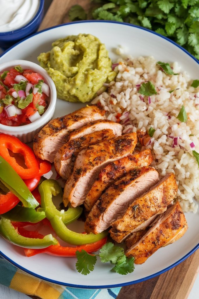 Chicken Fajitas with Cauliflower Rice