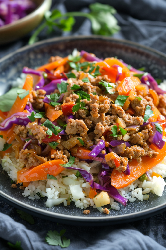 Ground Turkey and Cabbage Stir-Fry