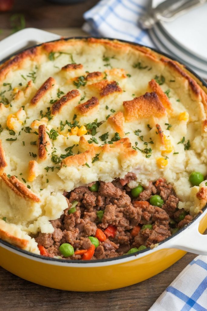 Shepherd's Pie with Cauliflower Mash Topping