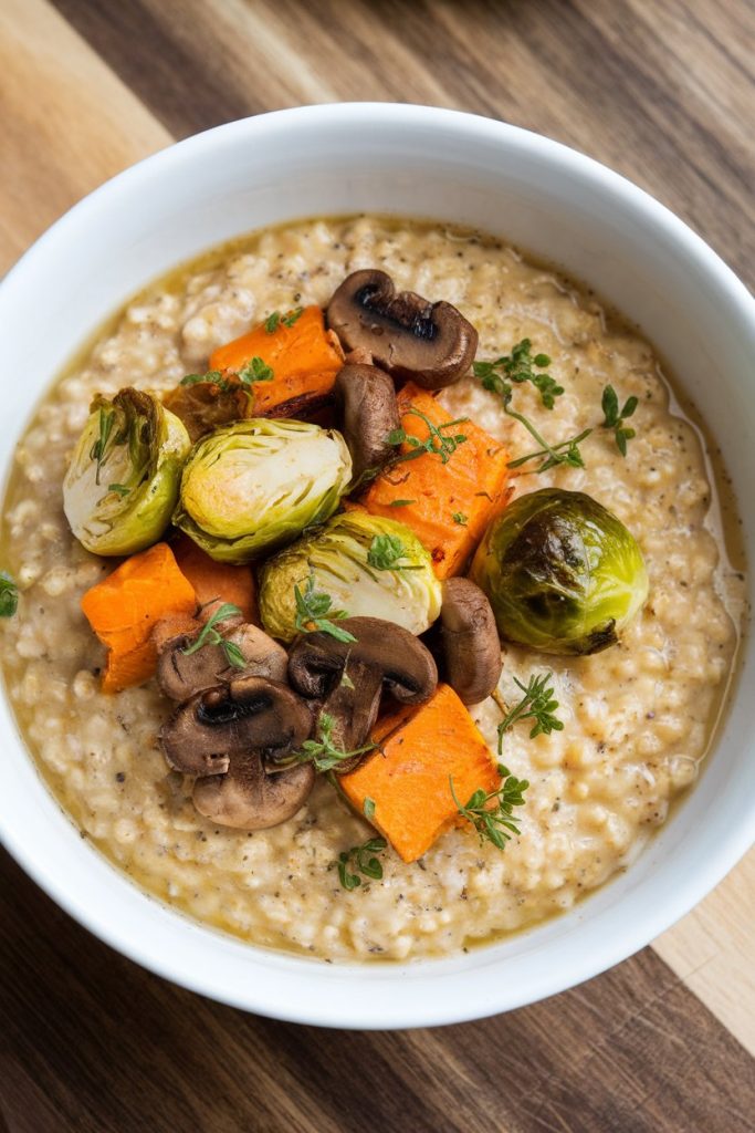 Savory Oatmeal with Roasted Vegetables