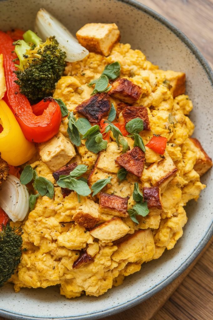 Tofu Scramble with Roasted Vegetables