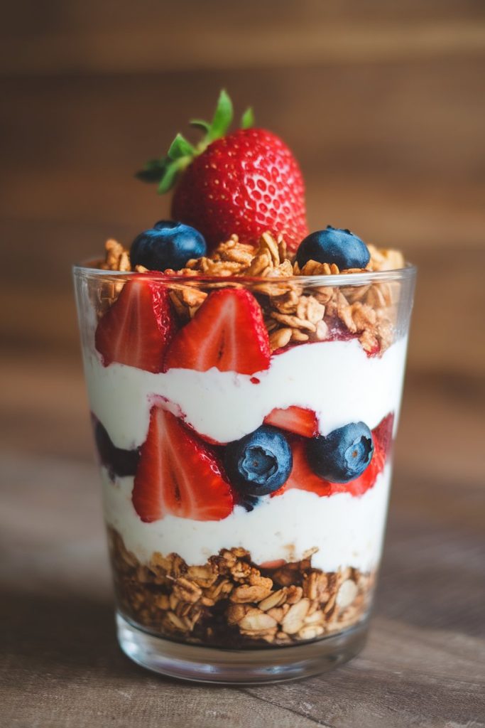 Vegan Yogurt Parfait with Fruit and Granola