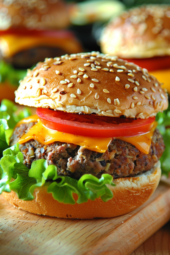Black Bean Burgers on Whole Wheat Buns