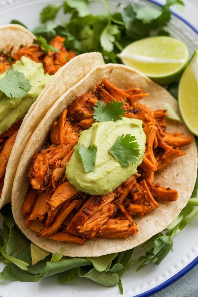 Jackfruit Tacos with Avocado Crema
