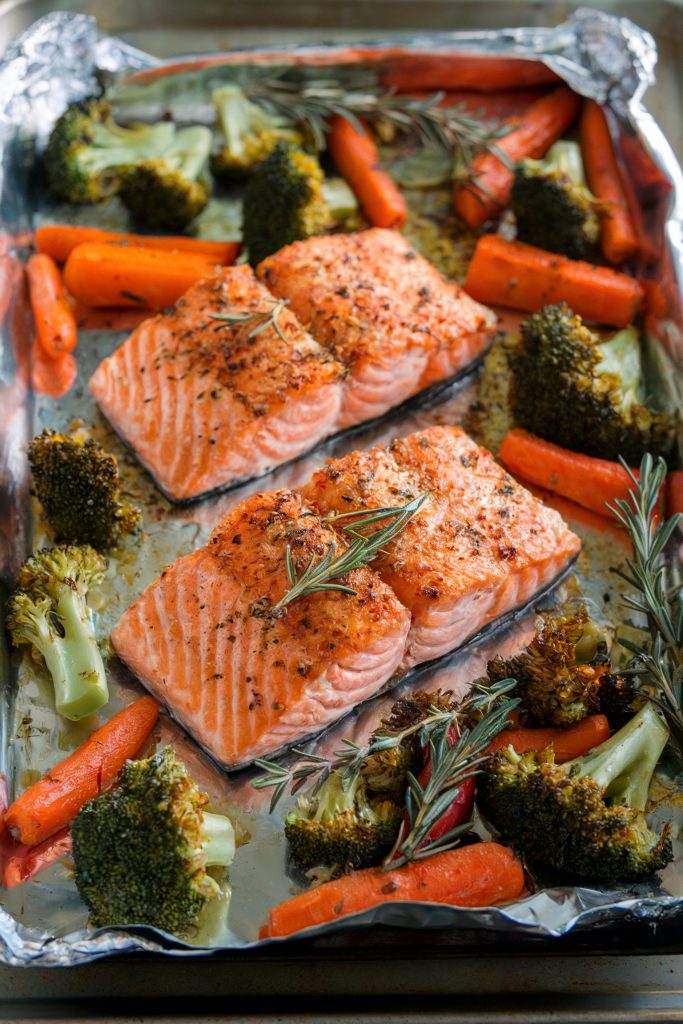 Sheet Pan Salmon With Roasted Vegetables