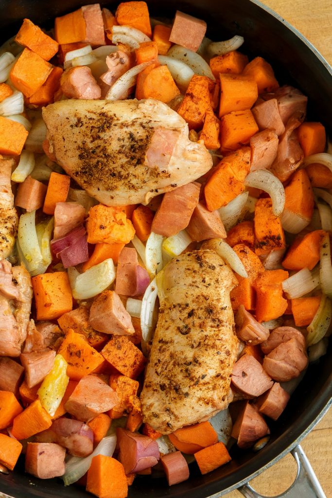 Sweet Potato Chicken Breakfast Hash