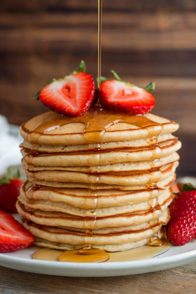 Vegan Strawbery Pancakes