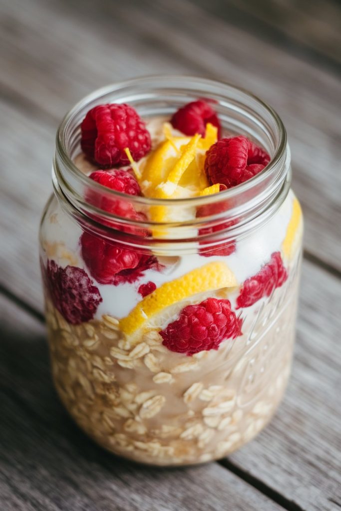Raspberry Lemon Overnight Oatmeal