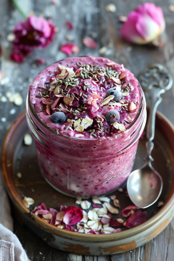 Blueberry Almond Overnight Oatmeal