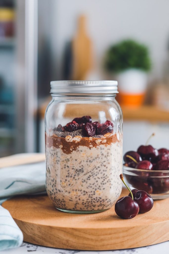 Chocolate Cherry Overnight Oats