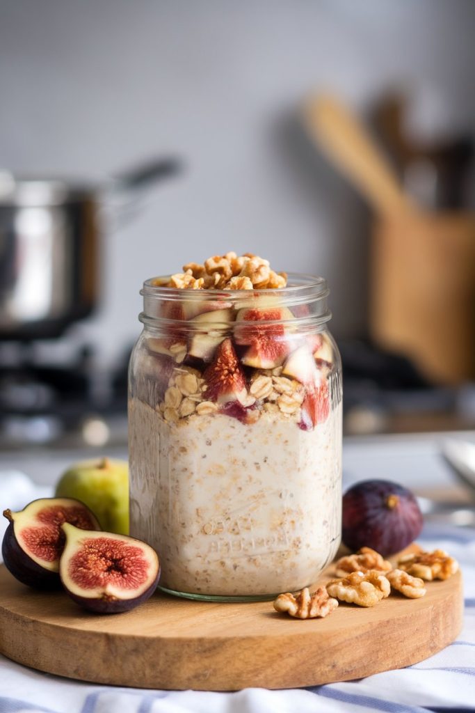 Fig and Walnut Overnight Oatmeal