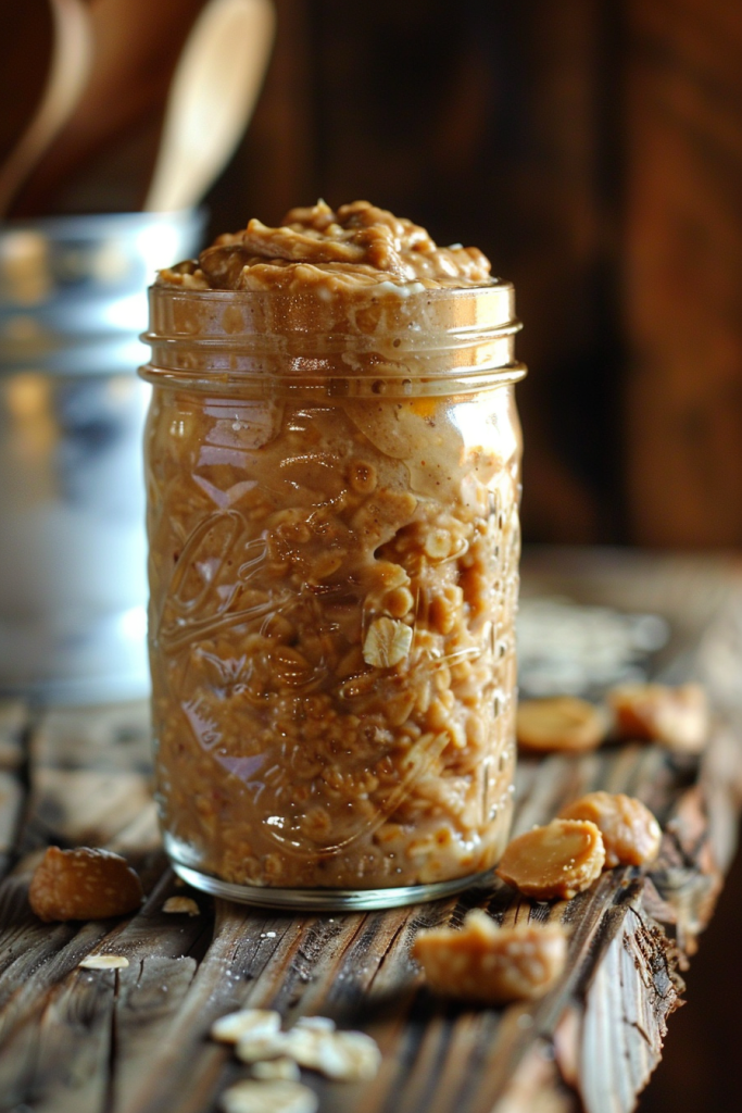 Peanut Butter and Jelly Overnight Oatmeal