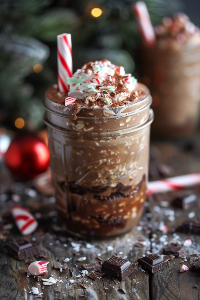 Chocolate Peppermint Overnight Oatmeal