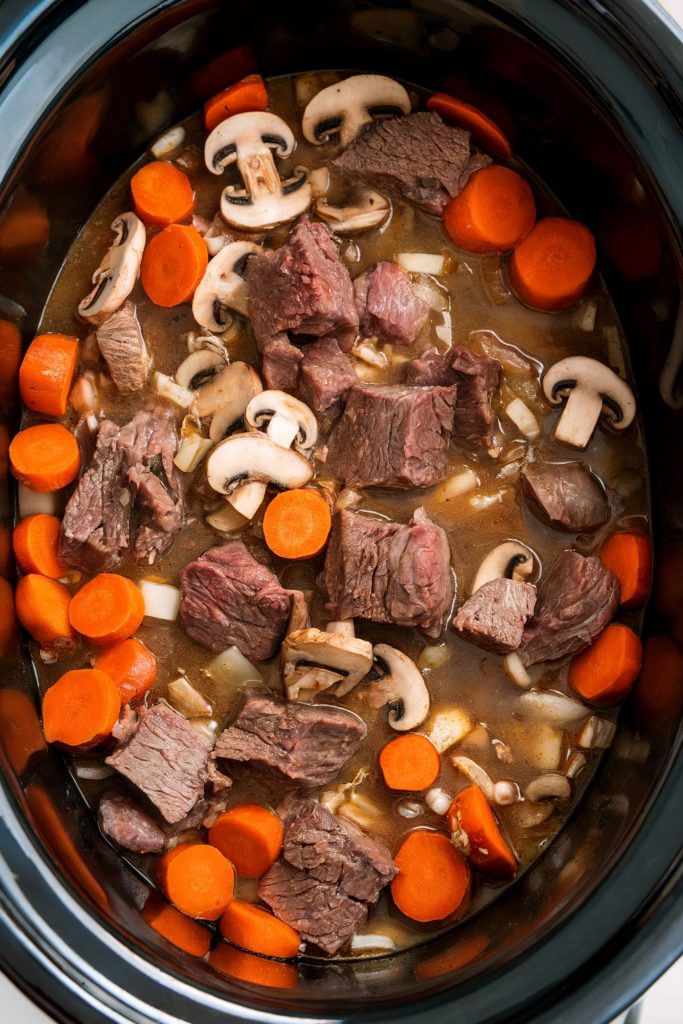 Beef Stew with Mushrooms and Carrots
