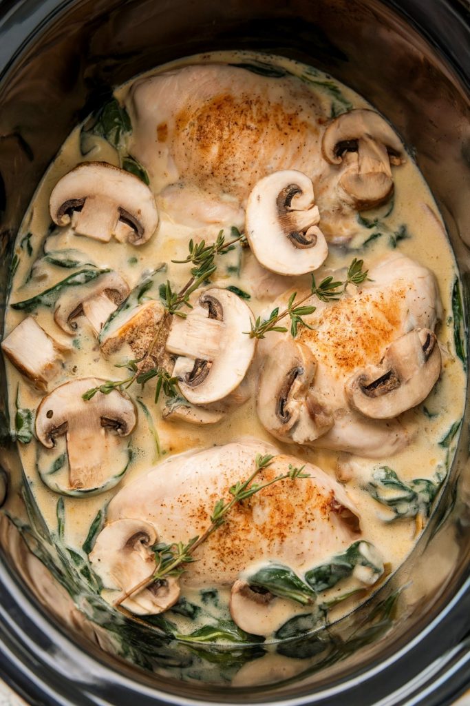 Creamy Mushroom and Spinach Chicken