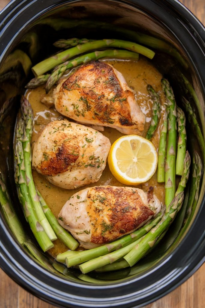 Lemon Dijon Chicken with Asparagus