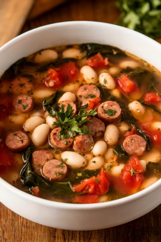 Tuscan Sausage and White Bean Soup