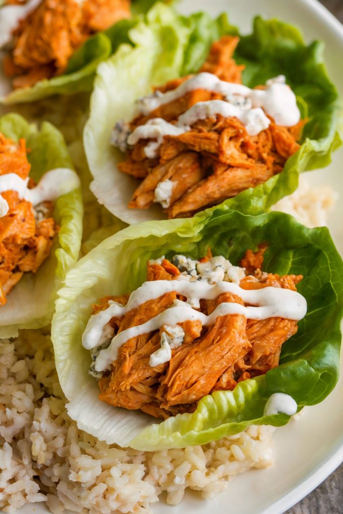 Buffalo Chicken Lettuce Wraps
