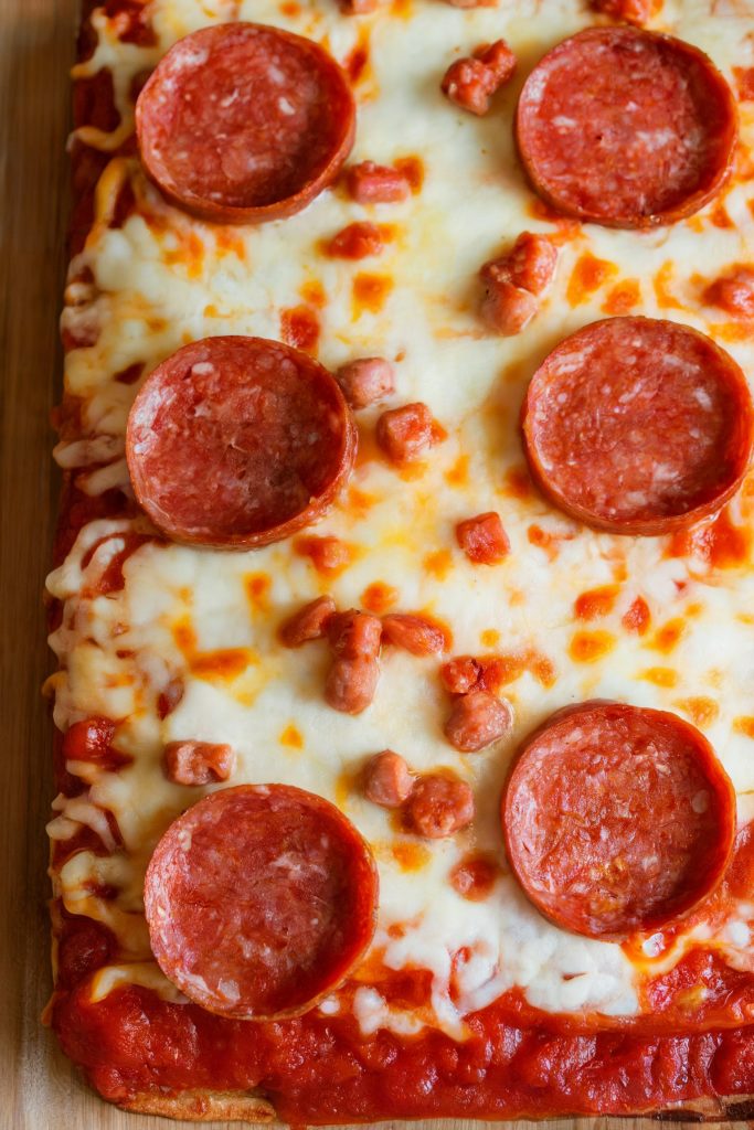 Sausage and Pepperoni Pizza Casserole