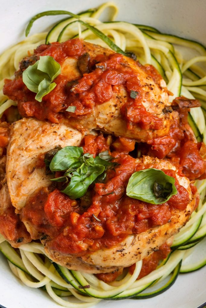 Chicken Cacciatore with Zucchini Noodles