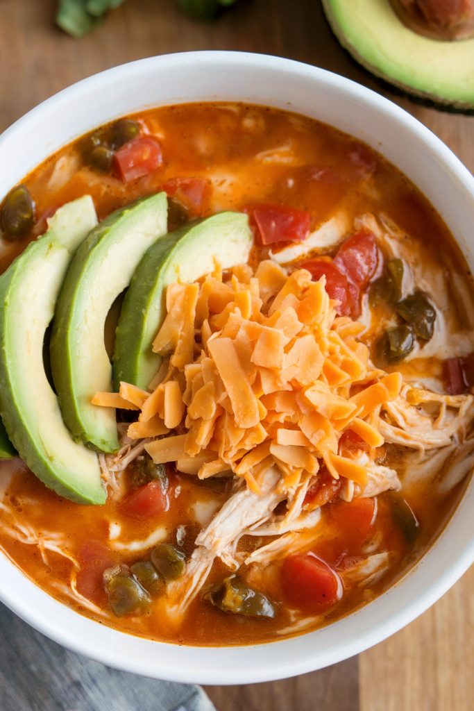 Low-Carb Chicken Enchilada Soup