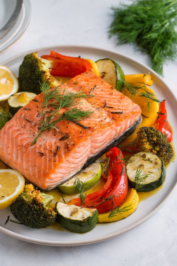 Salmon with Roasted Vegetables