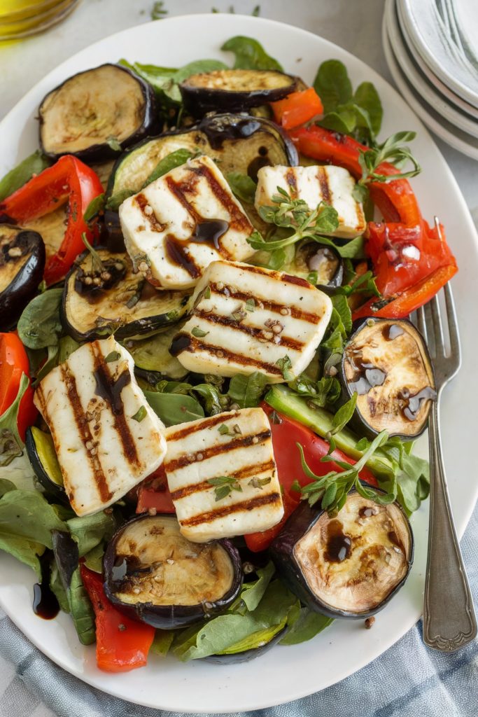 Roasted Vegetable and Halloumi Salad