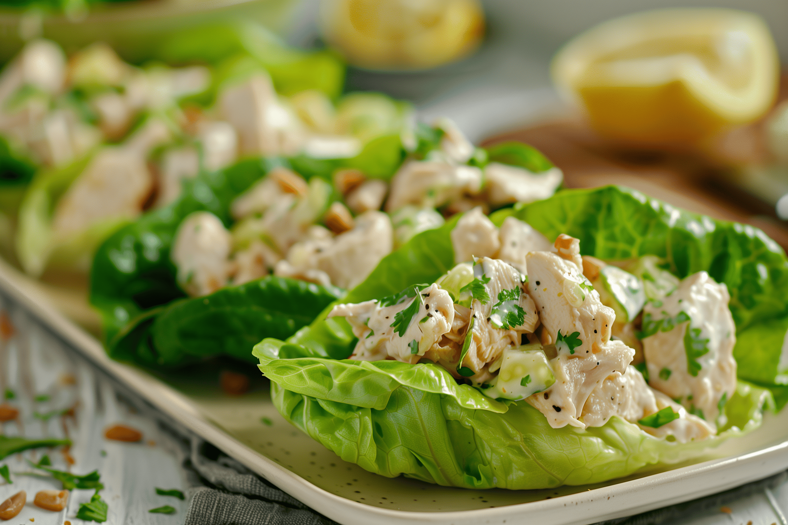 Chicken Salad Lettuce Wraps